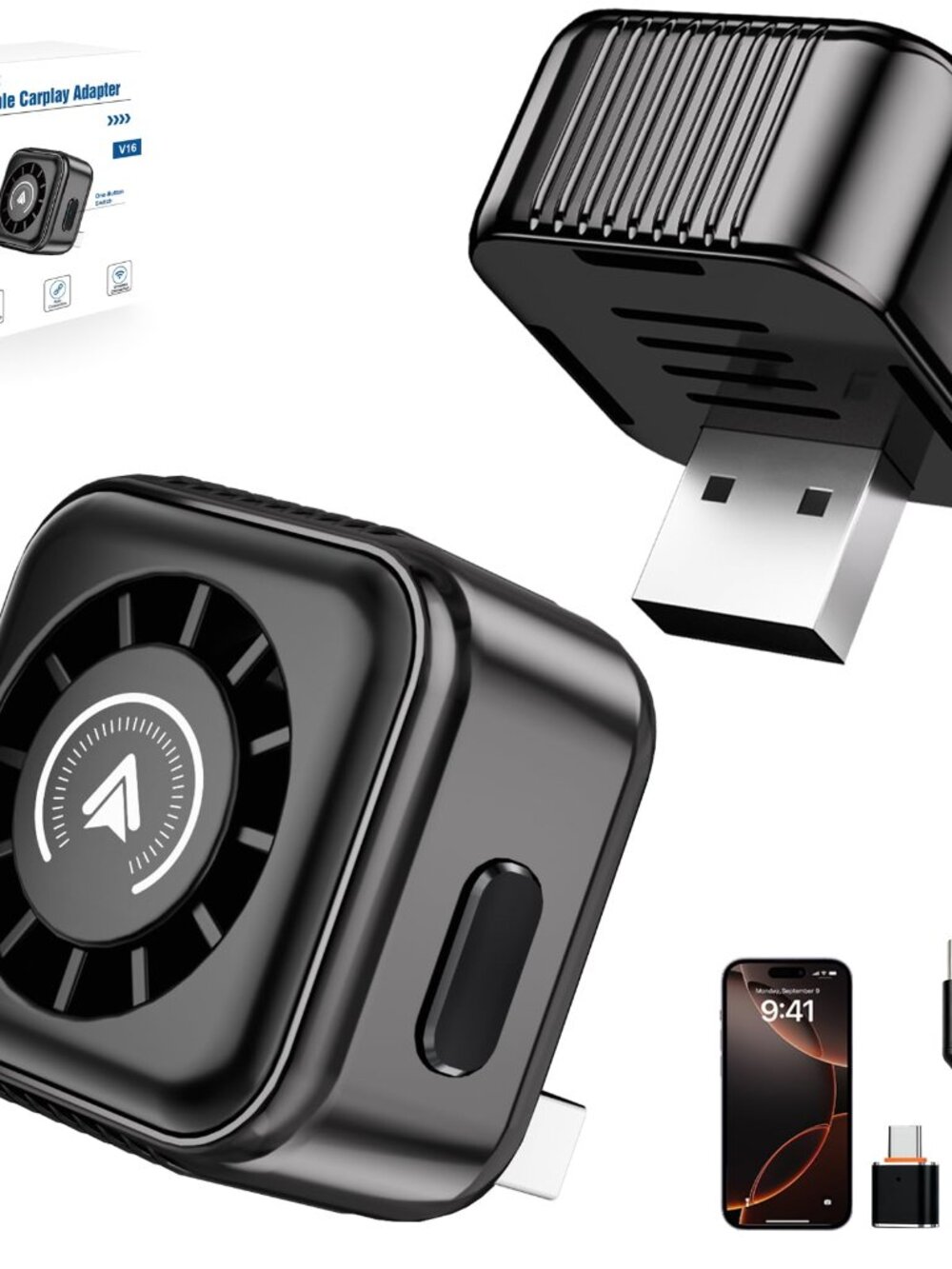 NEW Wireless Carplay Adapter Bluetooth Car Play